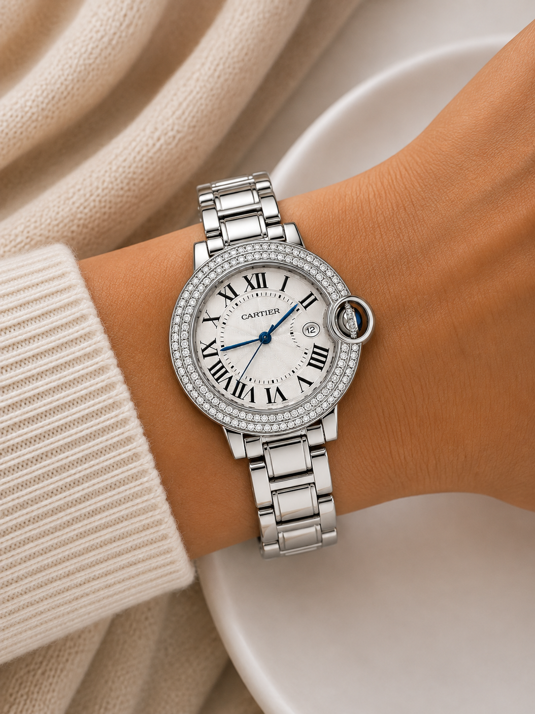 Reloj Cartier Ballon Bleu Plateado para Mujer