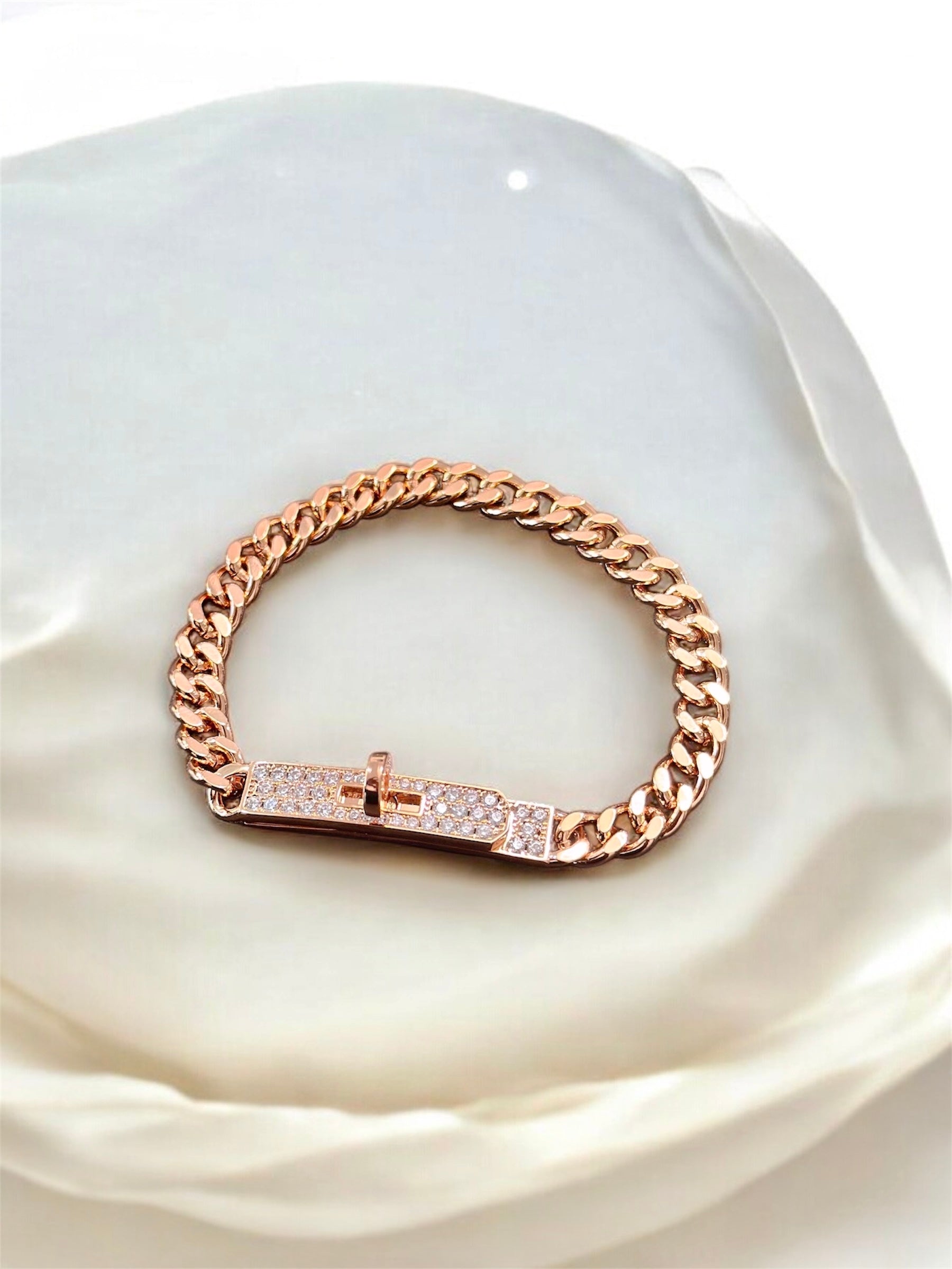 Pulsera Hermes Kelly Cubierto en Oro Rosado