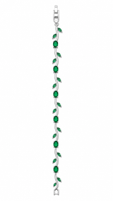 Pulsera Tulipan Plateada verde