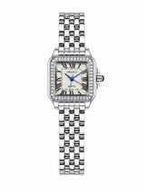 Reloj GREALY Plateado con Piedras Tipo Cartier