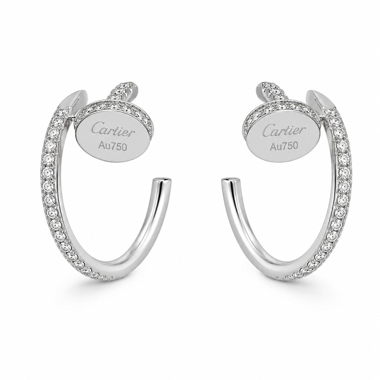 Pendientes Plateados Clavo Cartier