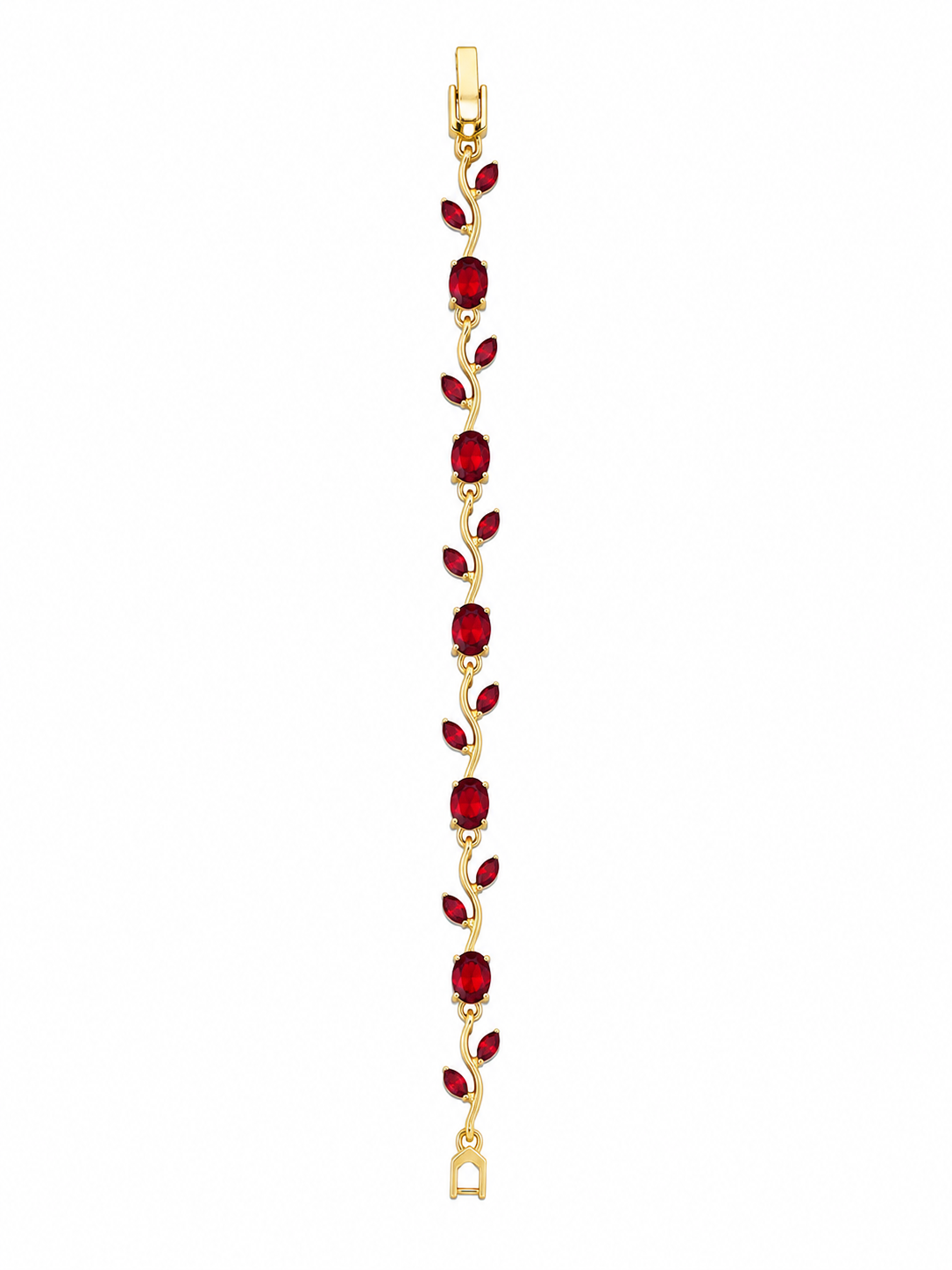 Pulsera Tulipan Dorada Roja