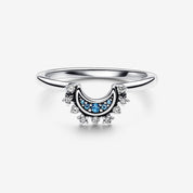 Anillo Luna Celestial Azul