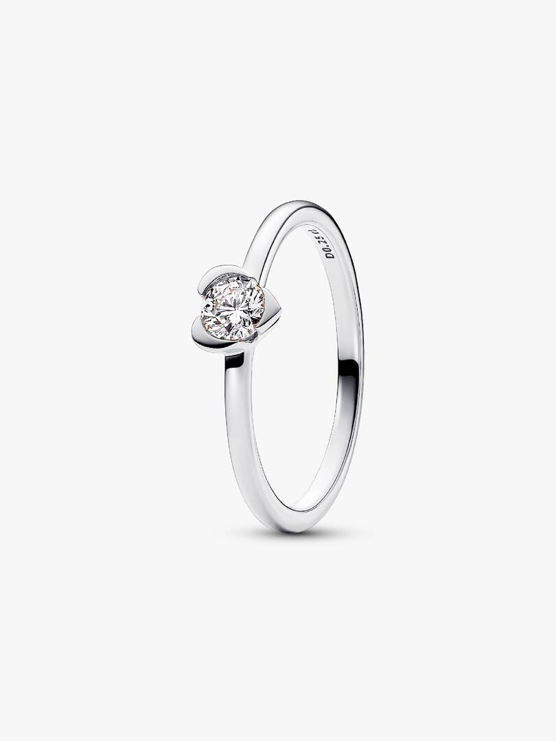 Anillo Solitario Minimalista con Zirconia Brillante
