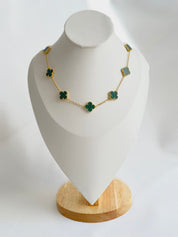 Collar Alhambra vintage 10 Treboles Verdes