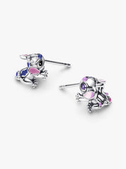 Pendientes Stitch y Angel en Plata 925 con Detalles de Color