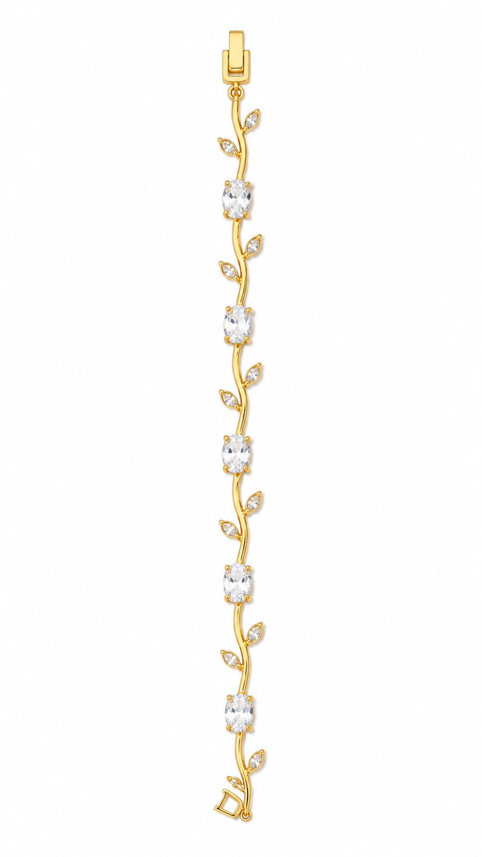 Pulsera Tulipan Dorada Blanca