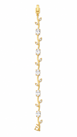 Pulsera Tulipan Dorada Blanca