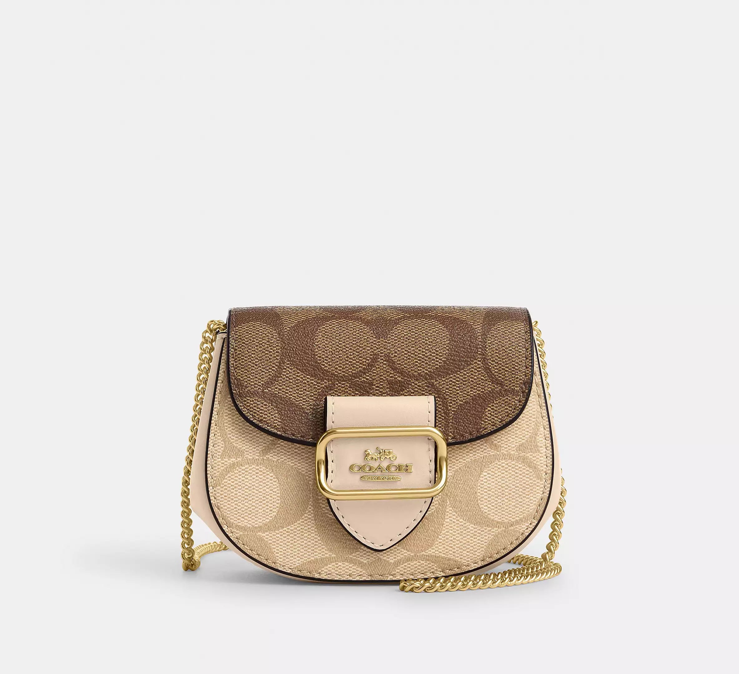 Morgan Card Case On A Chain In Blocked Signature Canvas