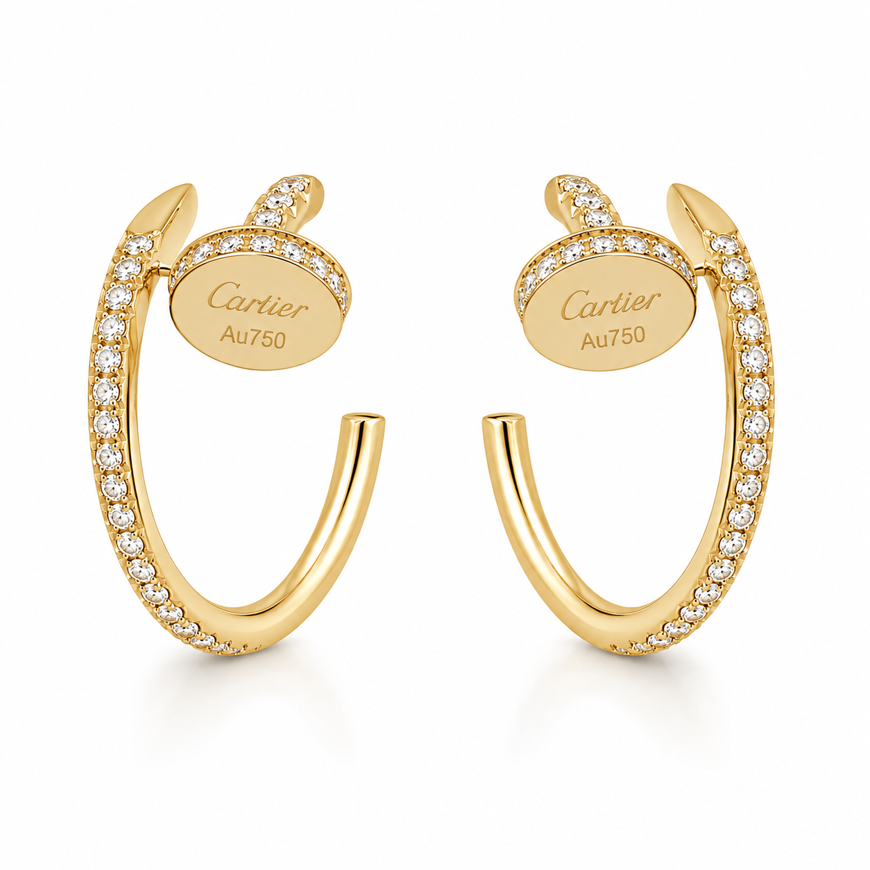 Pendientes Dorados Clavo Cartier