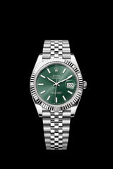 Rolex Datejust 41 – Esfera Verde, Bisel Estriado y Brazalete Jubilee