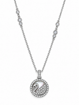 Collar Swarovski Cisne en Circulo Plateado