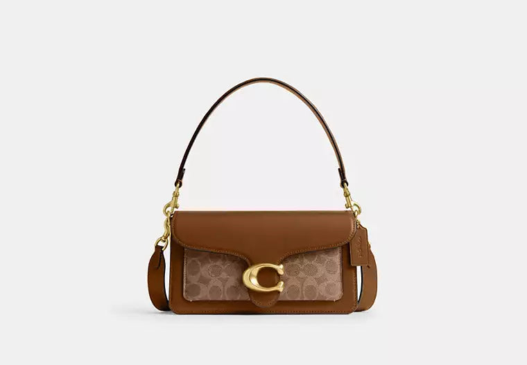 Coach Tabby 26 En Lona De Firma Color Caramelo