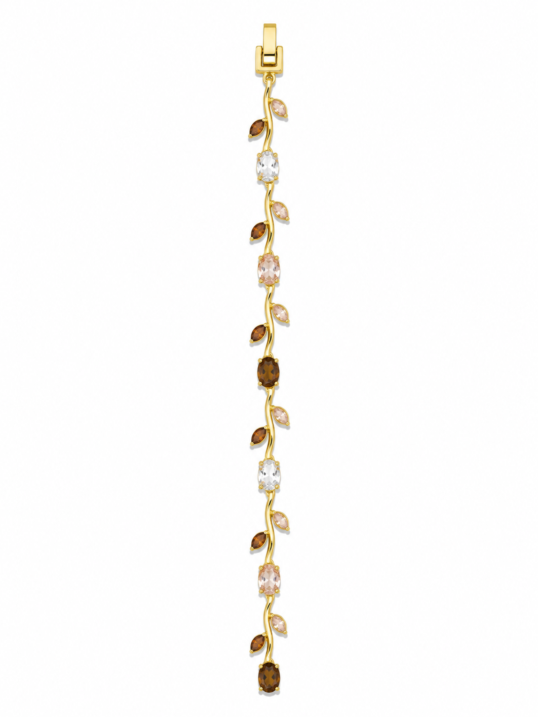 Pulsera Tulipan Dorada Marron, Rosada y Blanca