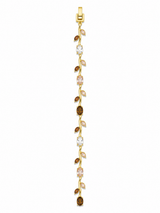 Pulsera Tulipan Dorada Marron, Rosada y Blanca
