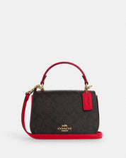 Coach con asa superior Lysa Con Detalles Rojos