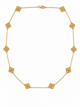 Collar Van Cleef Dorado Completo 10 Treboles Pequeños