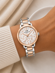 Reloj Coach C Pleteado y Rose Gold