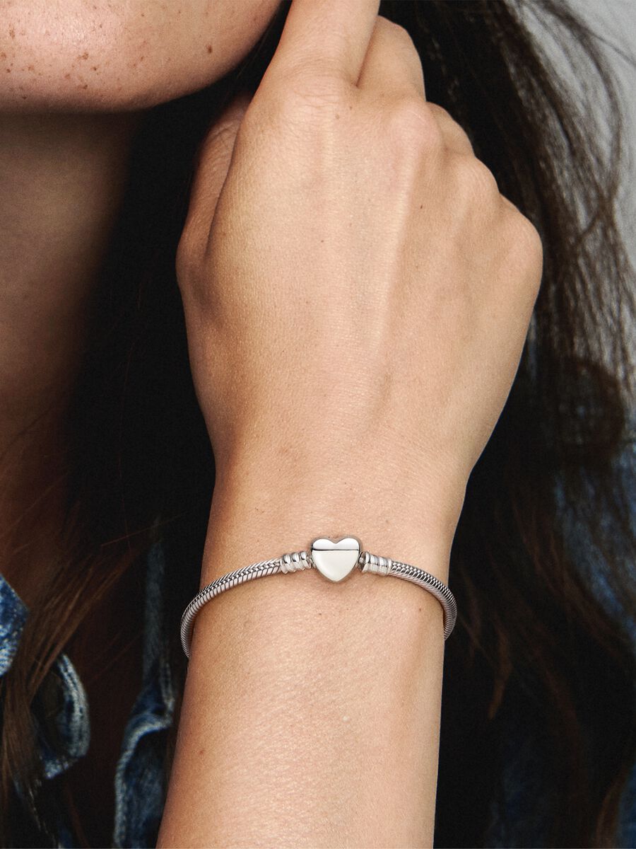 Pulsera con cierre de Corazón Grabable