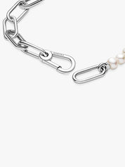 Pulsera de Eslabones Link y Perlas Cultivadas de Agua Dulce Pandora ME