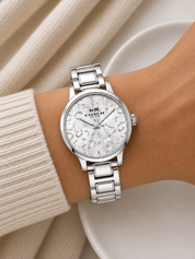 Reloj Coach C Plateado Completo