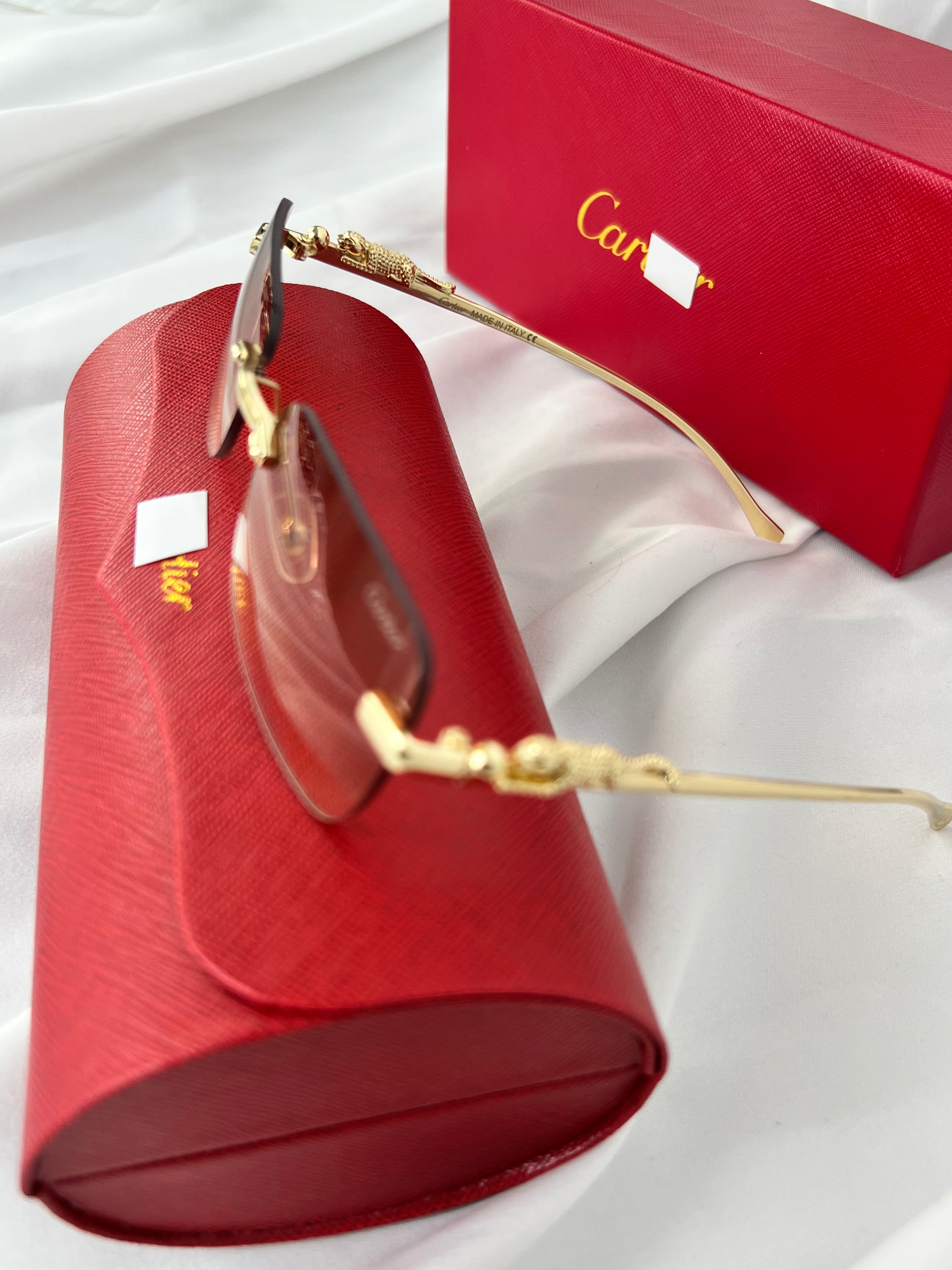 Gafas C Leopardo Amarillo Cartier