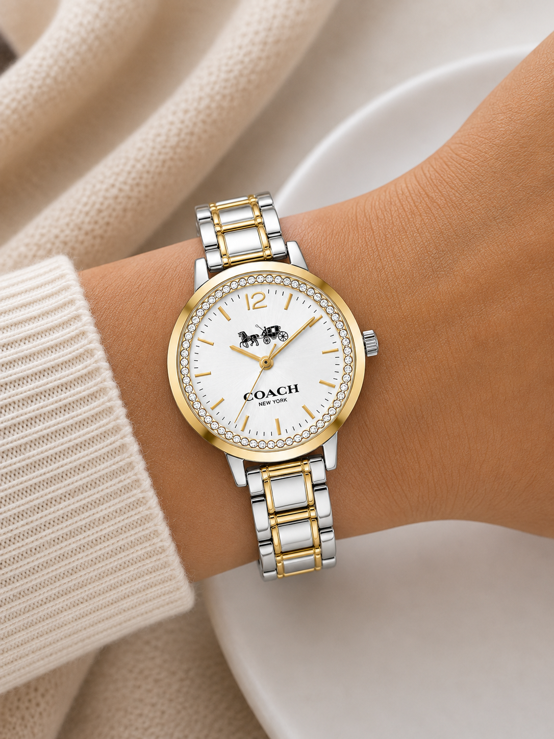 Reloj Coach Dorado y Pleteado