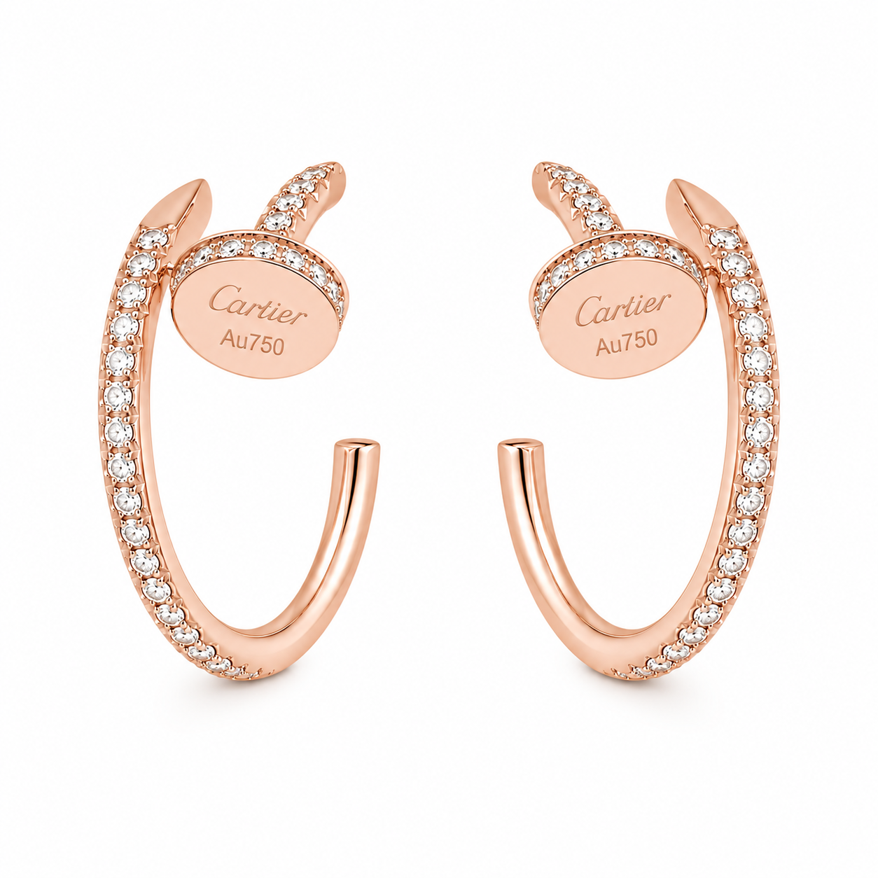 Pendientes Rose Gold Clavo Cartier
