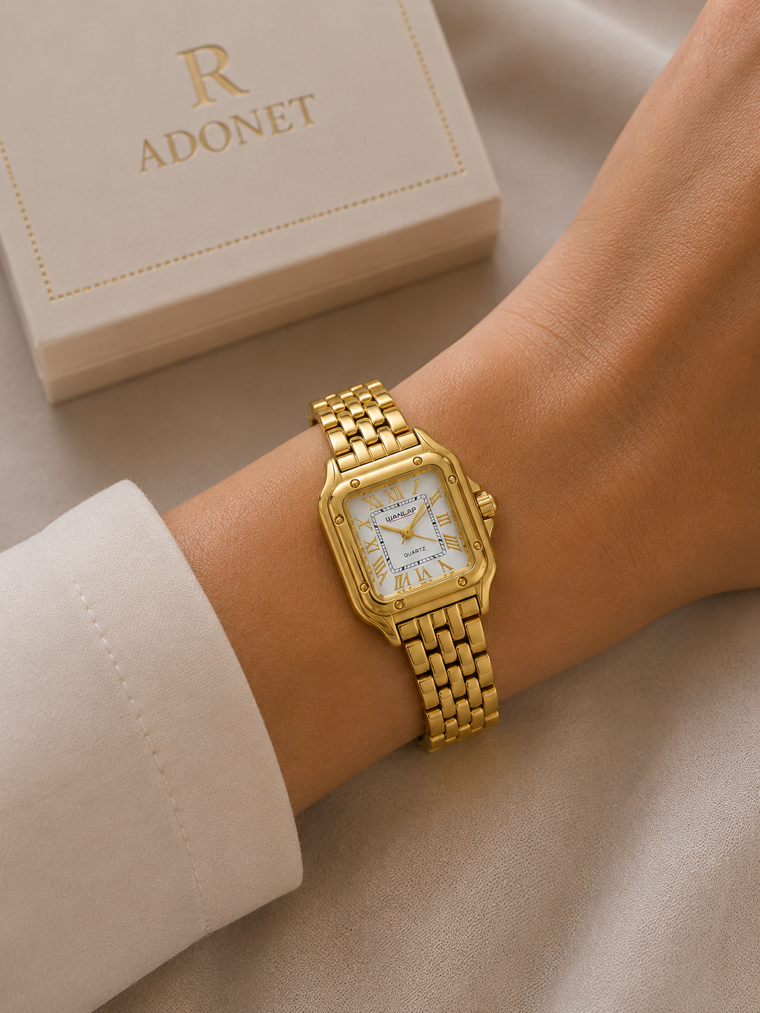 Reloj Tipo Cartier Dorado