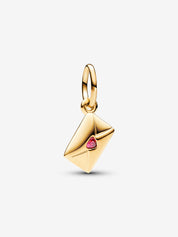 Charm Dorado Colgante Sobre de Carta de Amor