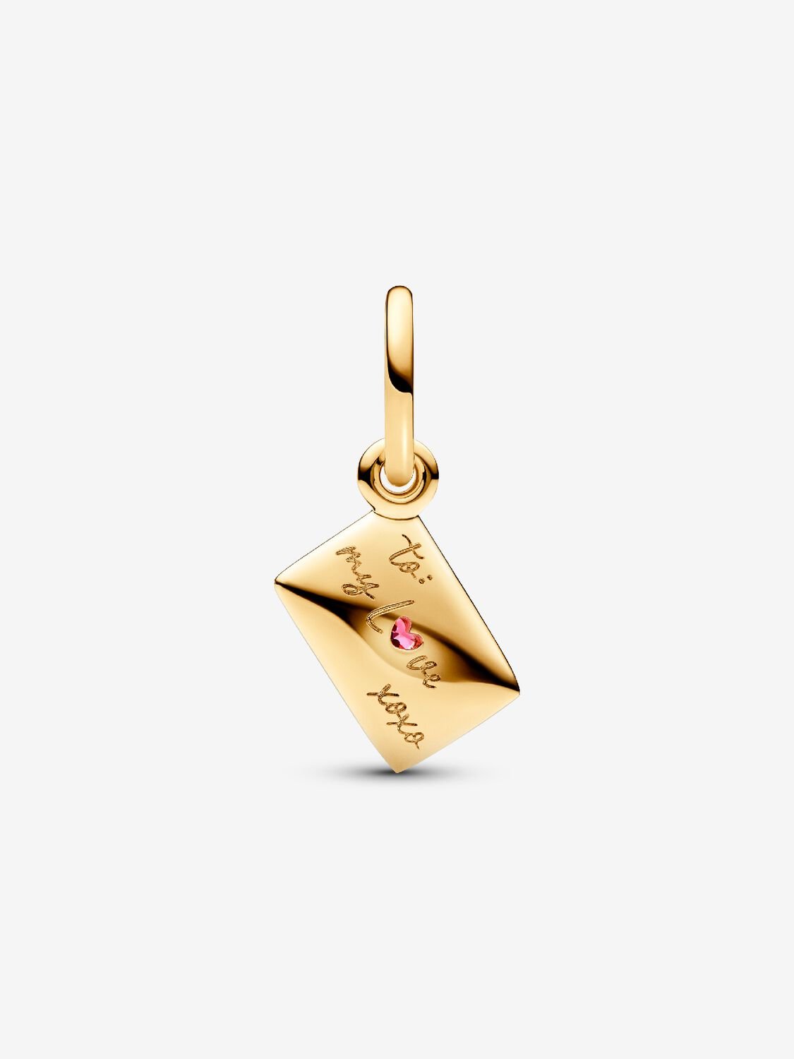 Charm Dorado Colgante Sobre de Carta de Amor