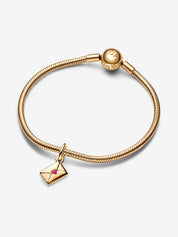 Charm Dorado Colgante Sobre de Carta de Amor