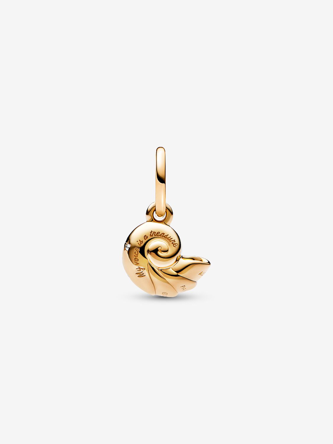 Charm Dorado Colgante Caracola Encantada de La Sirenita de Disney