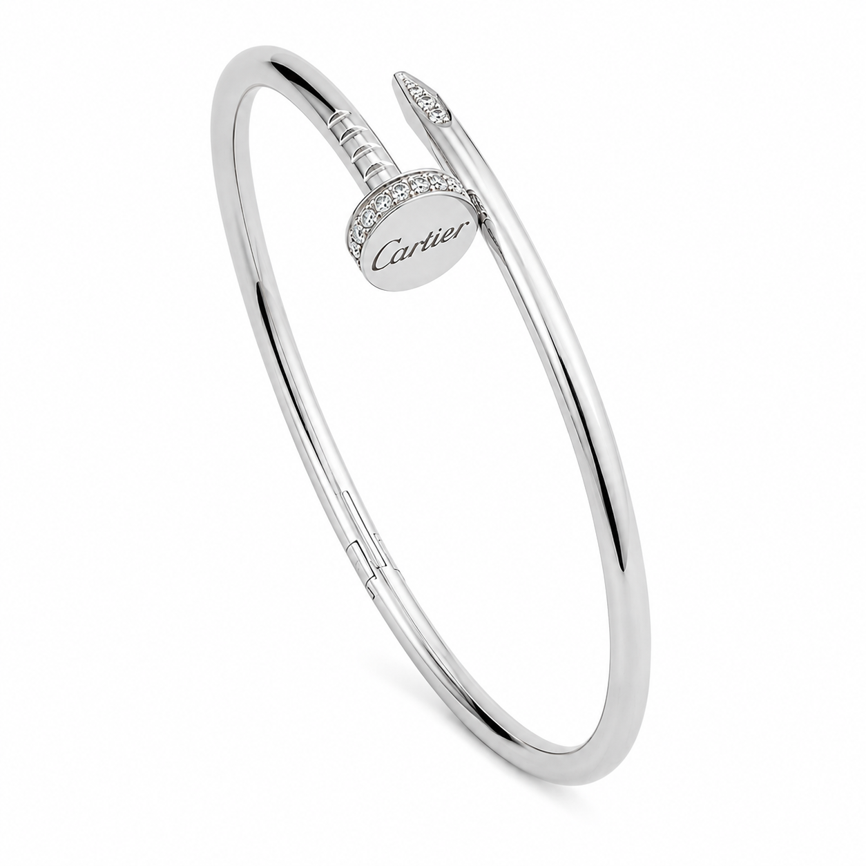 Pulsera Plateada Clavo Cartier