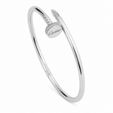 Pulsera Plateada Clavo Cartier