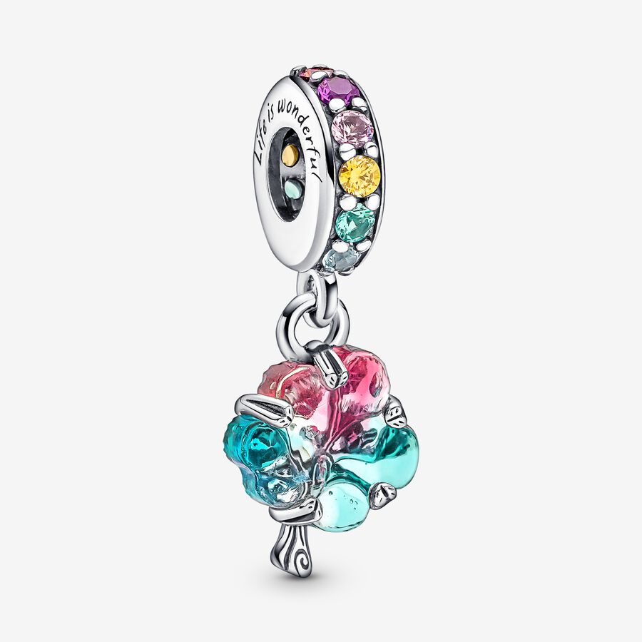 Charm Colgante de Cristal de Murano del Arbol de Unión