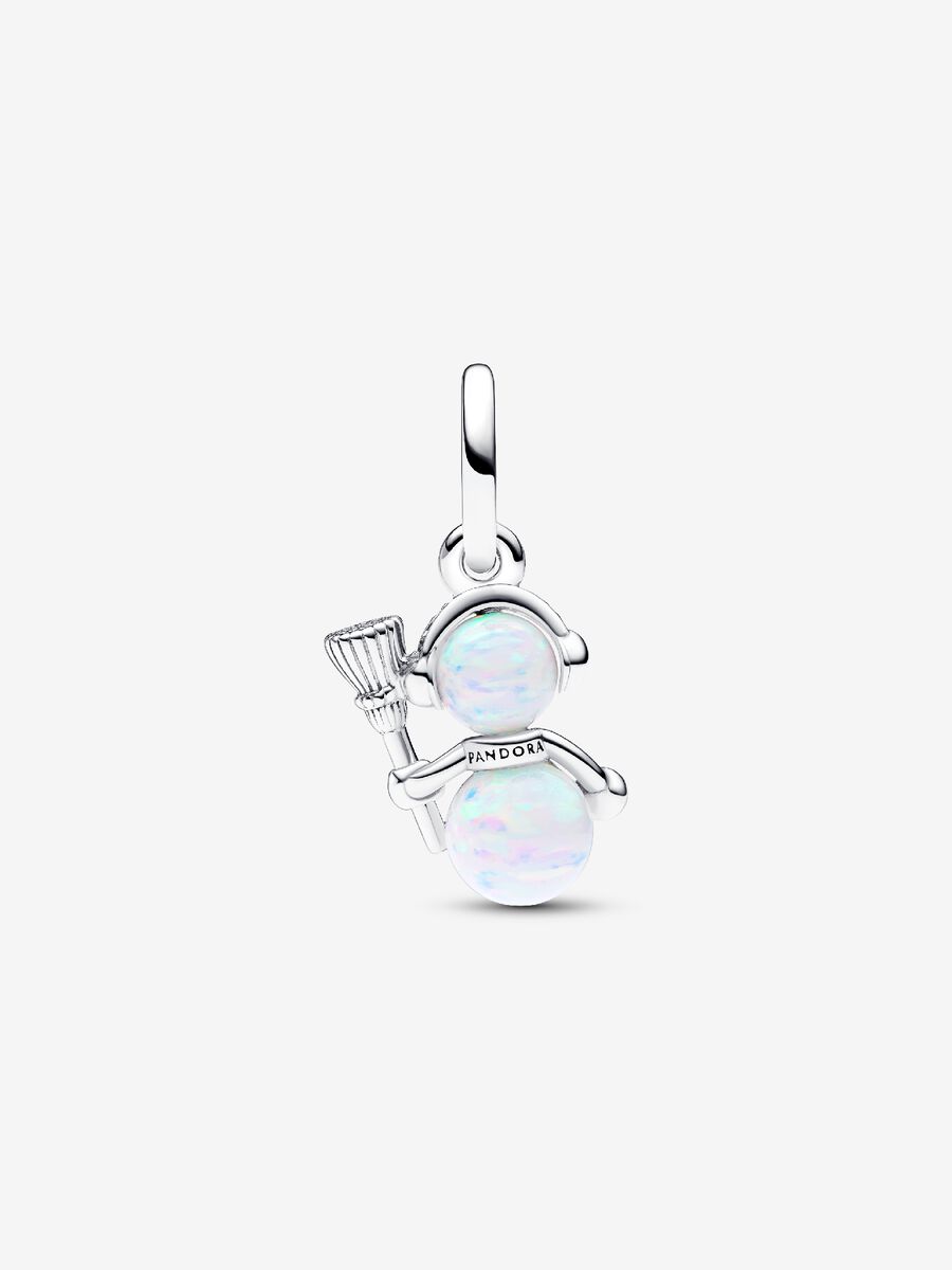 Charm Colgante Muñeco de Nieve Opalescente