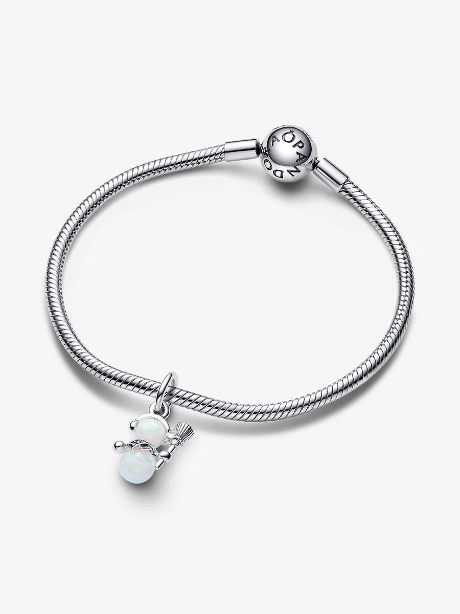 Charm Colgante Muñeco de Nieve Opalescente