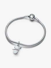 Charm Colgante Muñeco de Nieve Opalescente