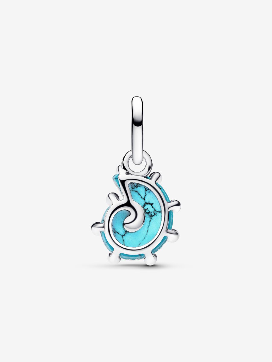 Charm colgante Caracol de mar de cristal Murano azul