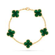 Pulsera Van Cleef Verdes Alhambra Vintage 5 Tréboles