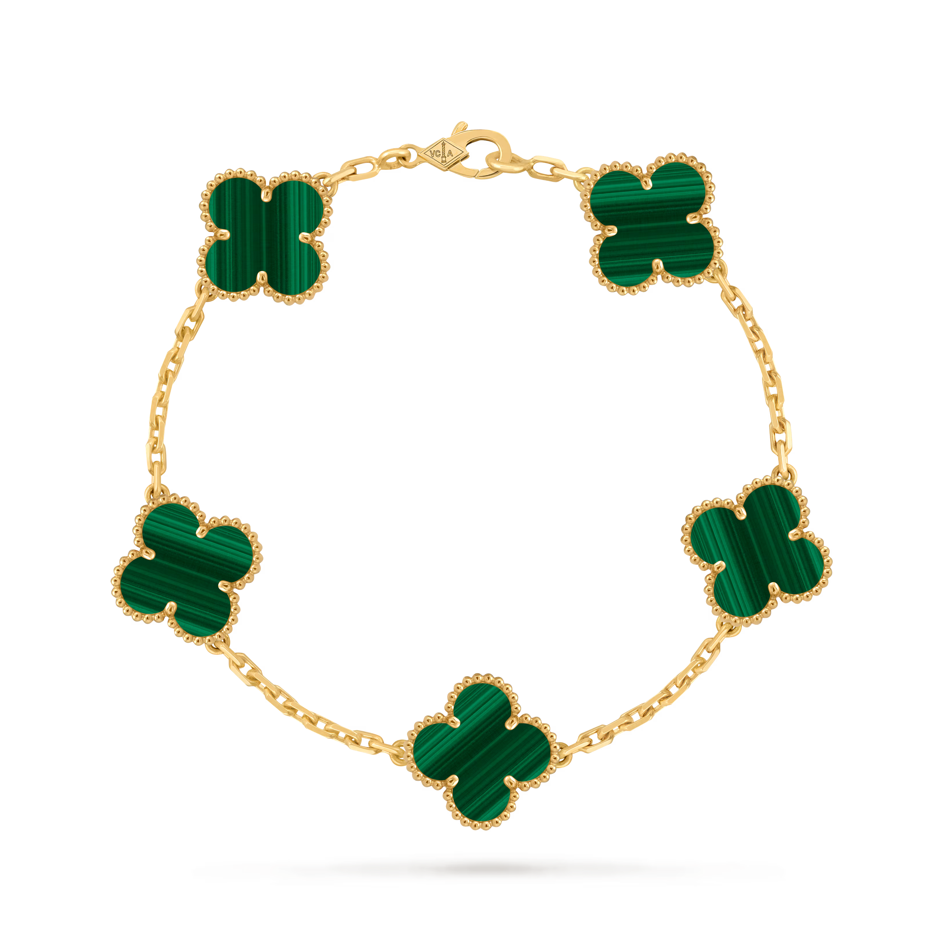 Pulsera Van Cleef Verdes Alhambra Vintage 5 Tréboles