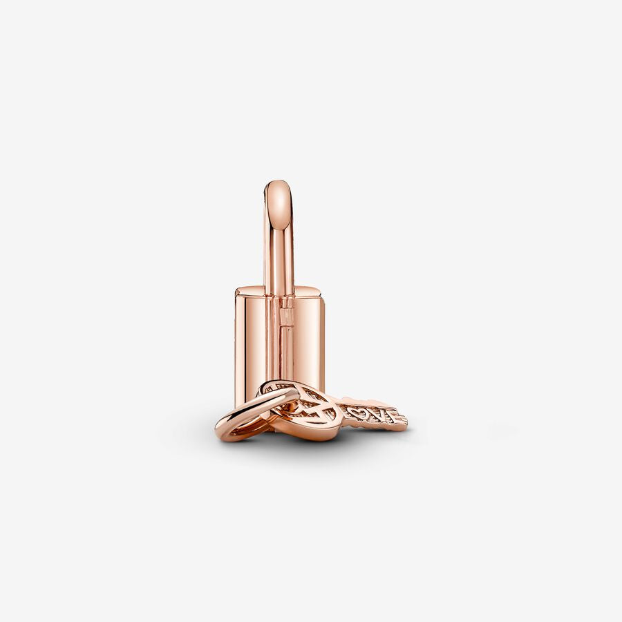 Charm Colgante Candado y Llave Rose Gold