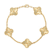 Pulsera Van Cleef Alhambra Vintage 5 Tréboles Dorado