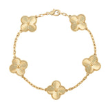 Pulsera Van Cleef Alhambra Vintage 5 Tréboles Dorado