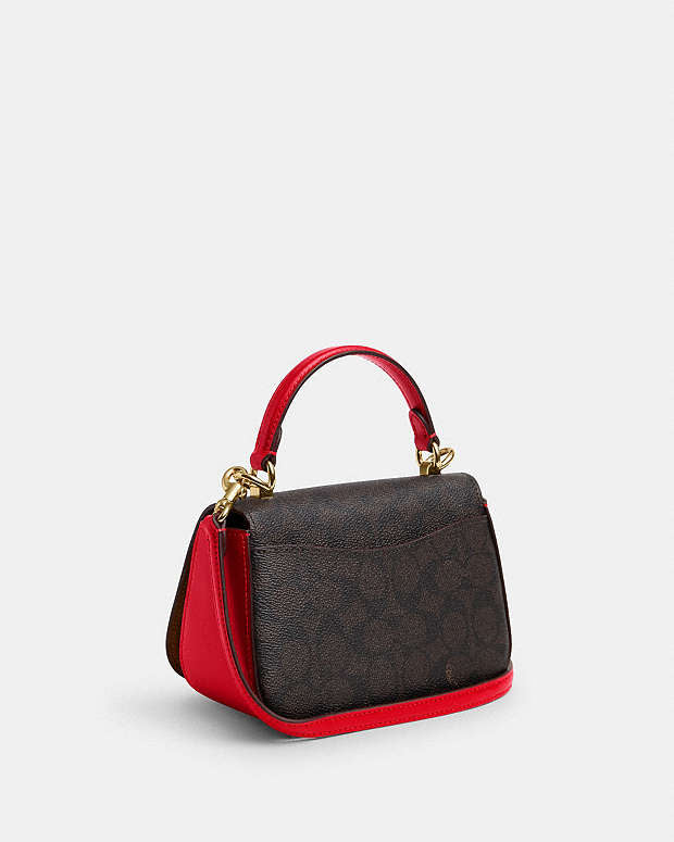 Coach con asa superior Lysa Con Detalles Rojos