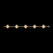 Pulsera Van Cleef Alhambra Vintage 5 Tréboles Dorado