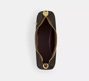 Coach Teri Shoulder Bag – Signature Black & Gold
