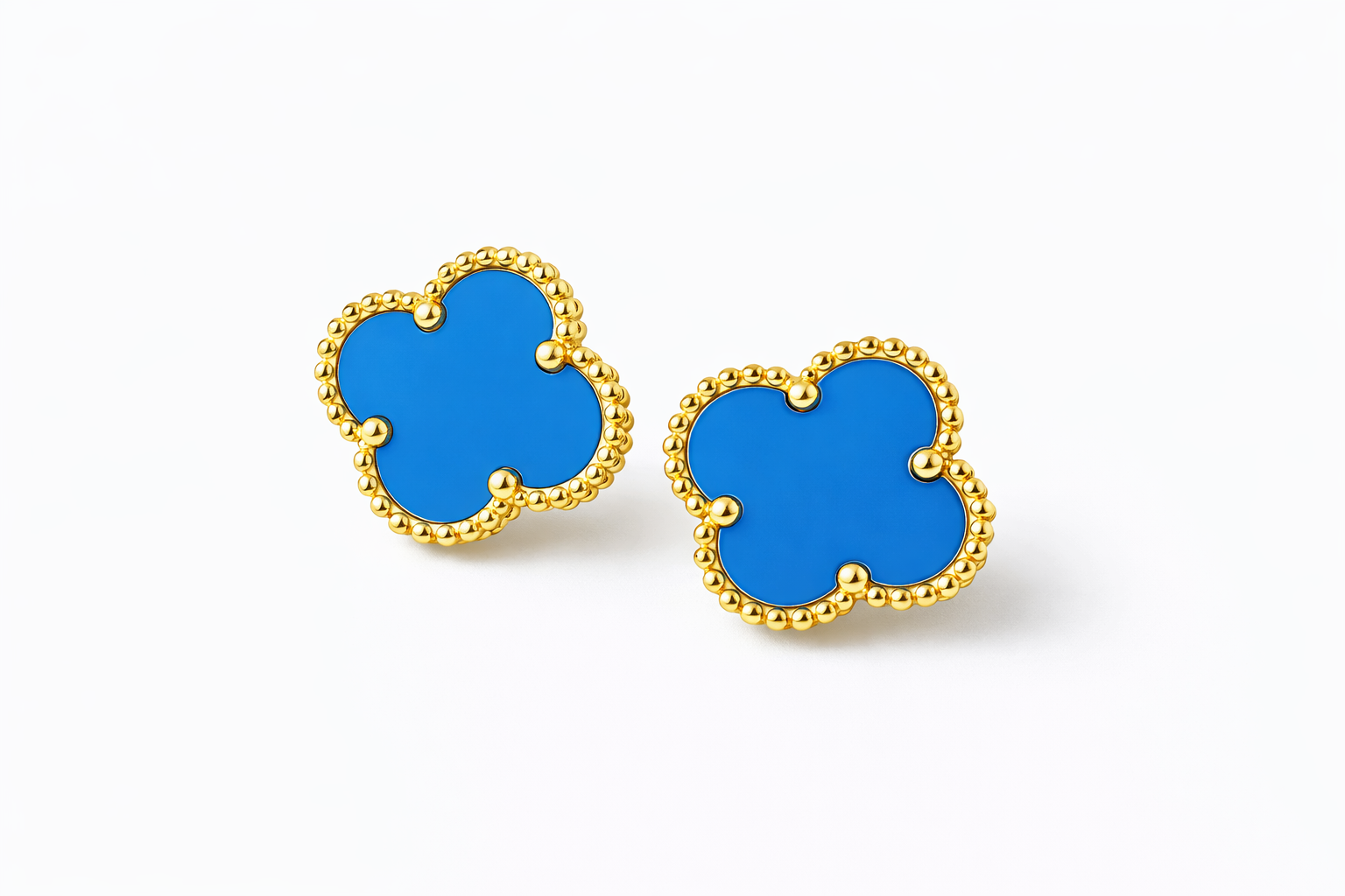 Pendientes Van Cleef Alhambra Vintage Azul