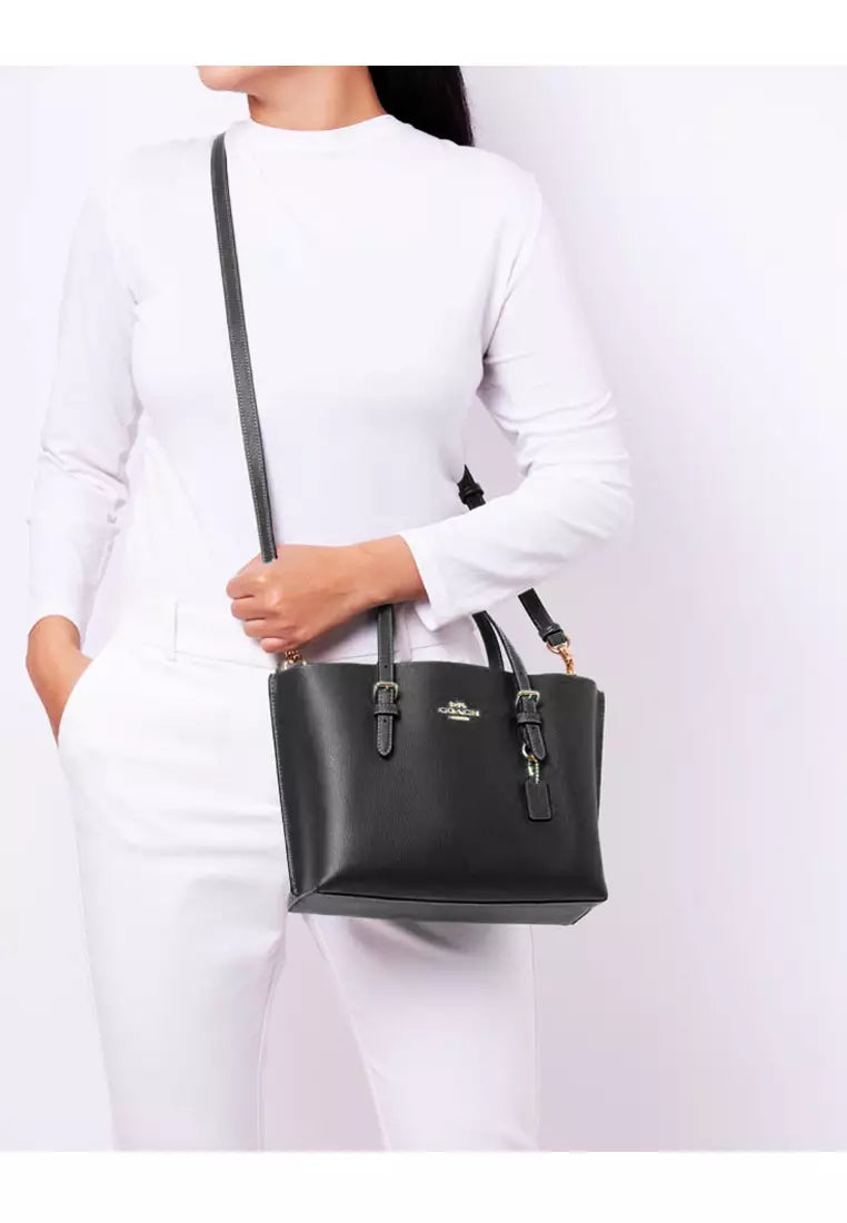 Coach Mollie Tote 25 In Signature Canvas Negra